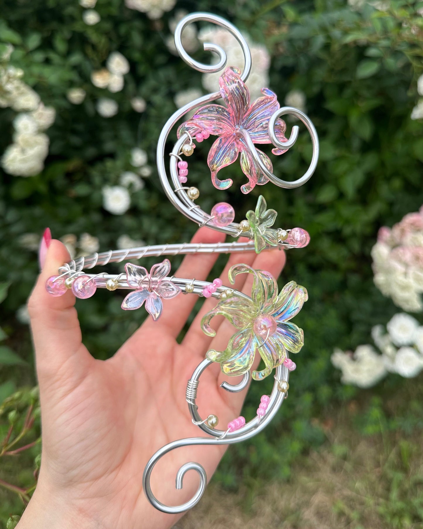 Oberarmreif Silber 'Enija' – Handgemachter Fairycore Arm Cuff Jewelry