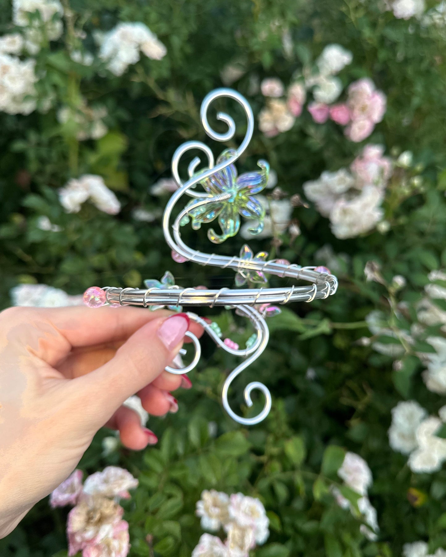 Oberarmreif Silber 'Lita' – Handgemachter Fairycore Arm Cuff Jewelry