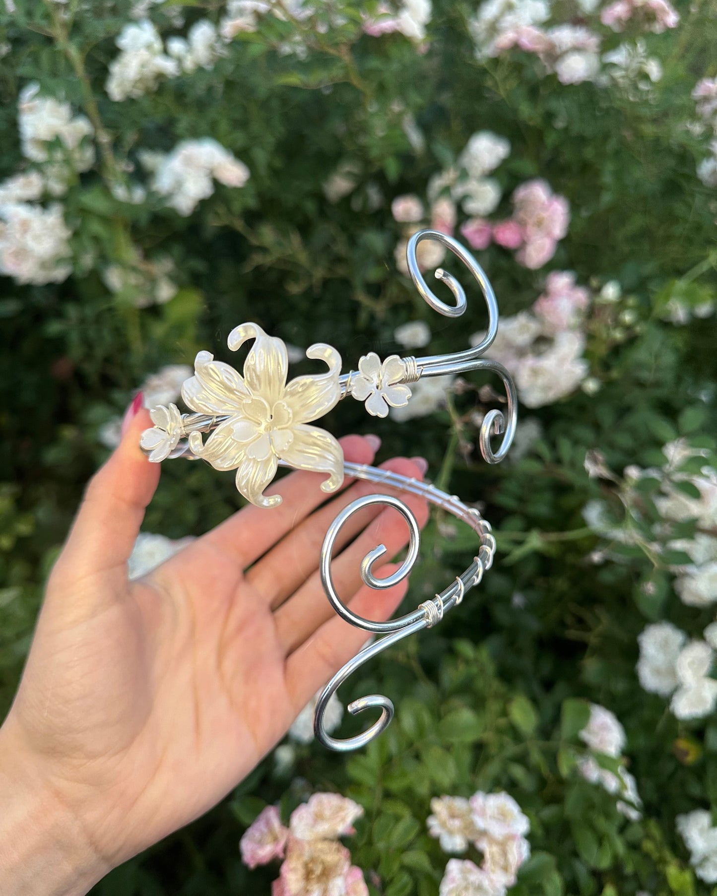 Oberarmreif Silber 'Madara' – Handgemachter Fairycore Arm Cuff Jewelry