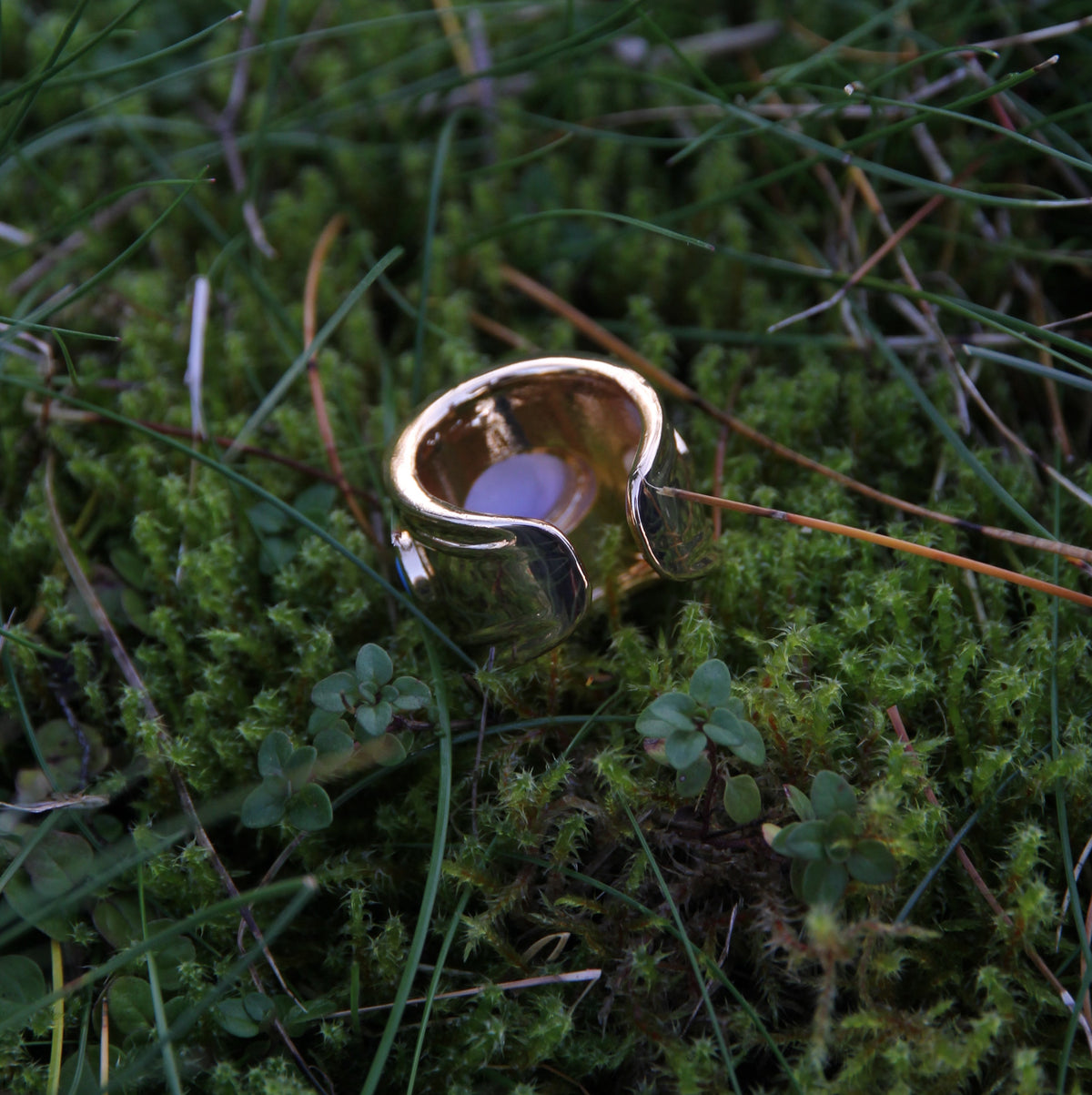 Golden Open Ring 'Evil Eye'