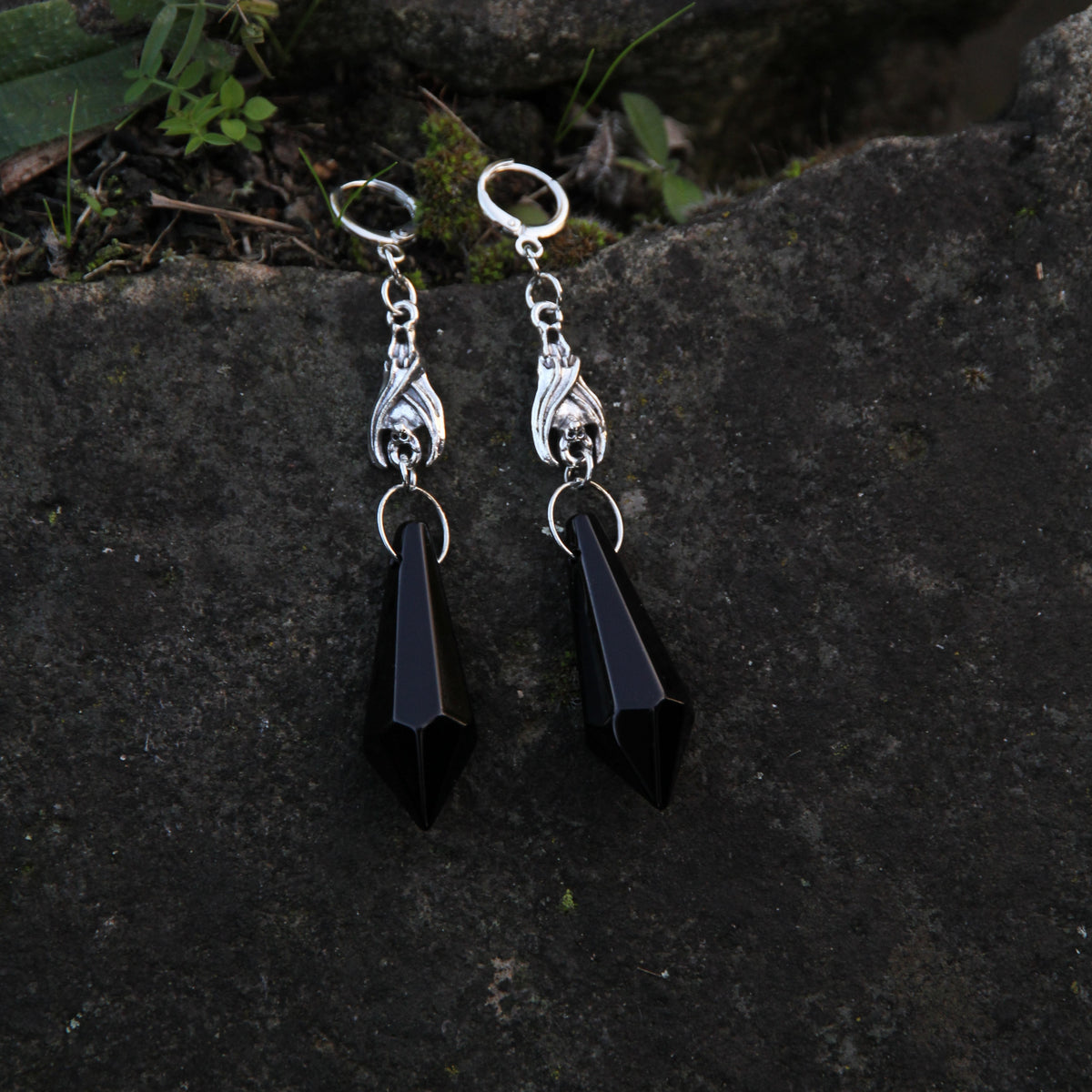 Goth Inspired Bat Earrings 'Naela'
