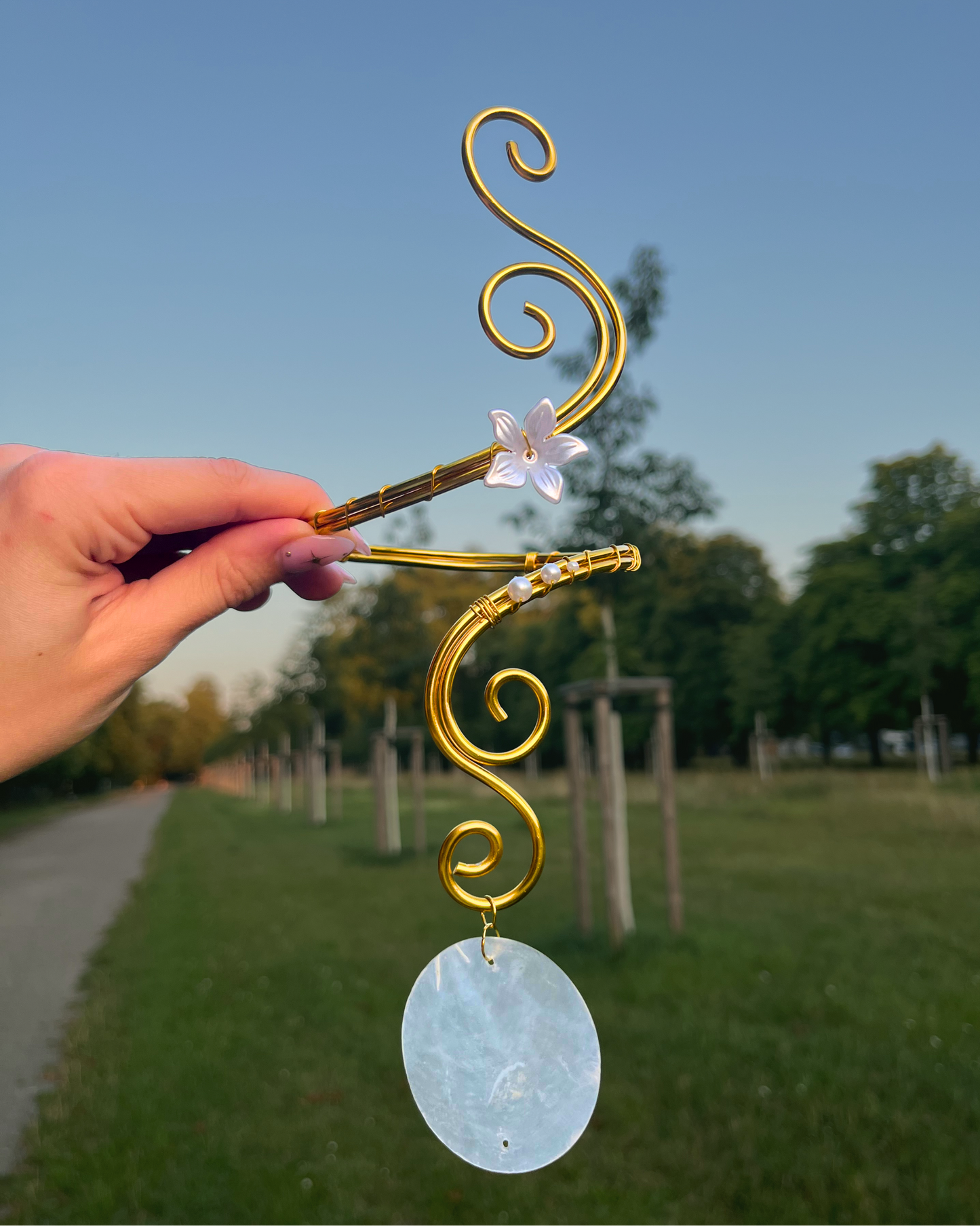 Boho Golden Arm Cuff Jewelry with Shell