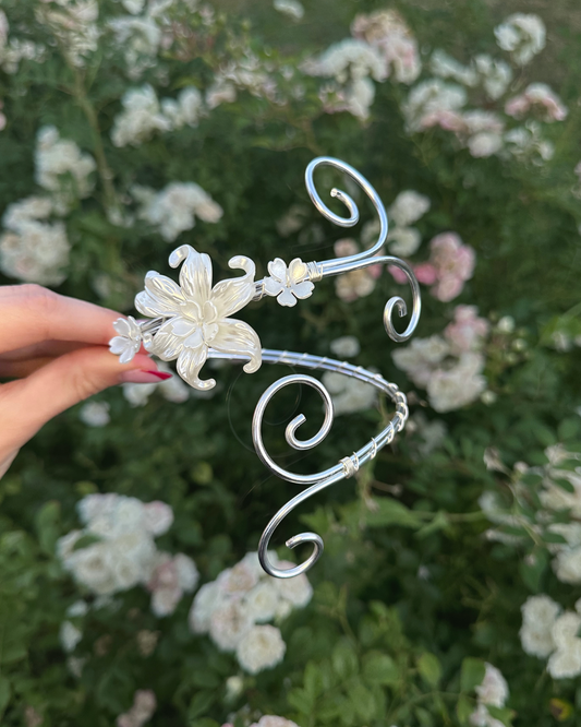 Oberarmreif Silber 'Madara' – Handgemachter Fairycore Arm Cuff Jewelry