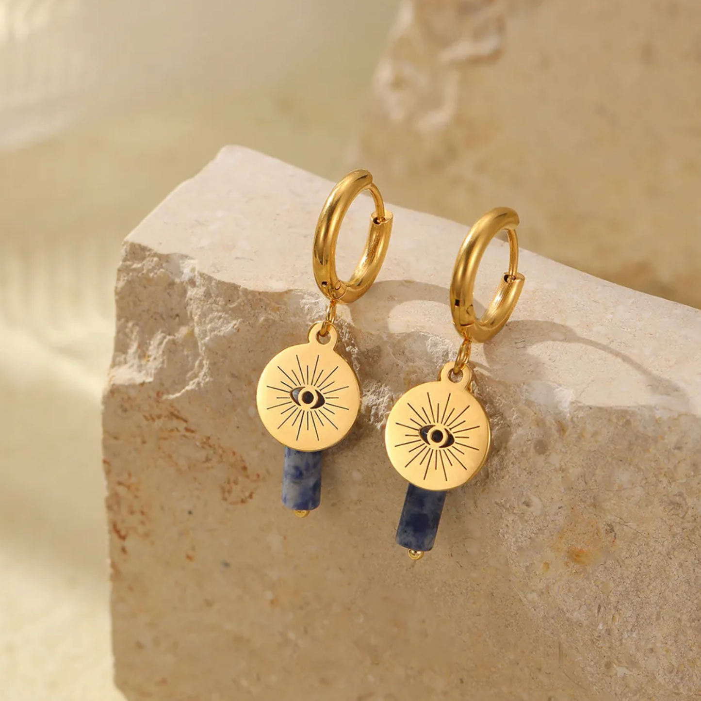 Stainless Steel Mystical Eye Earrings
