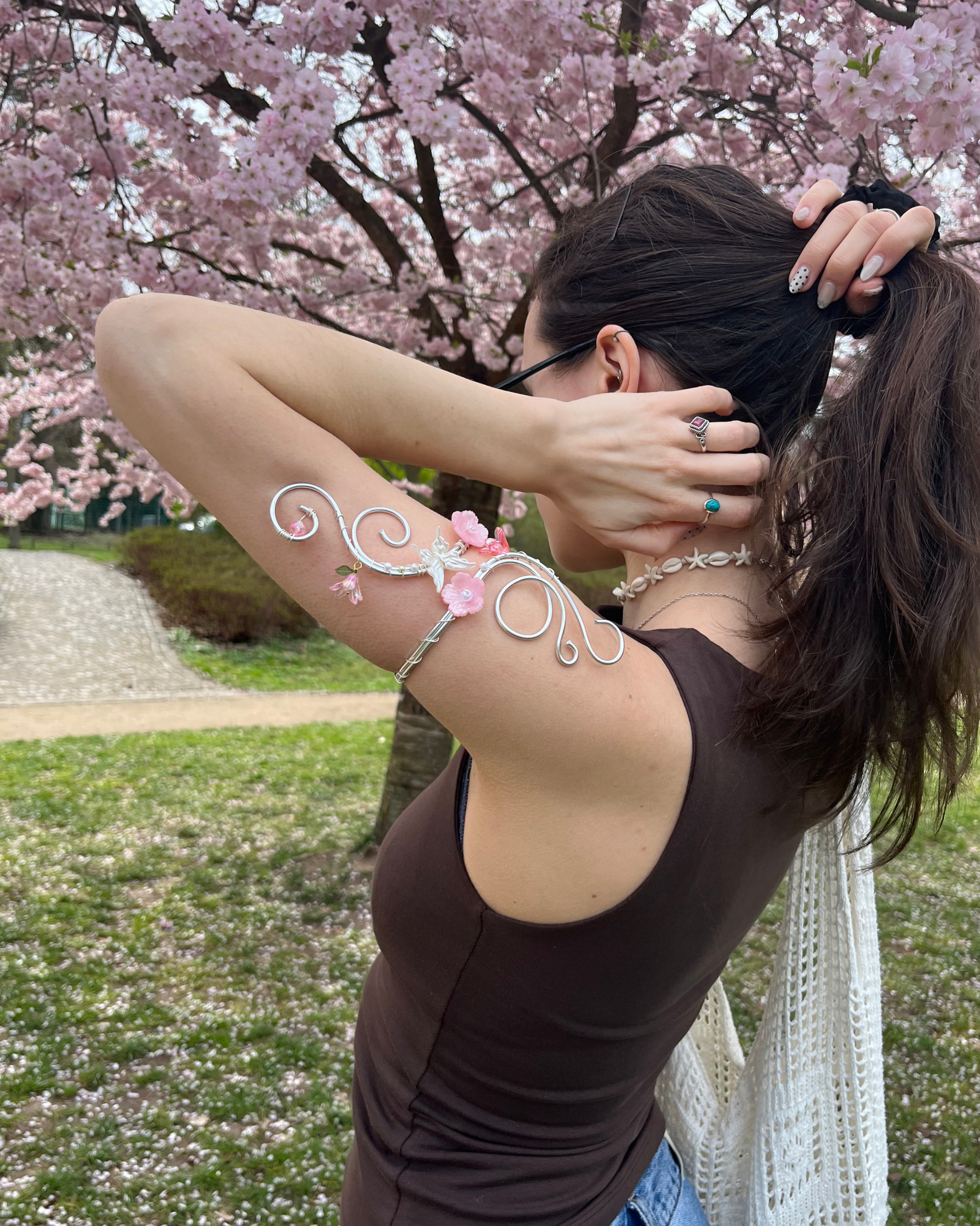 Silver Arm Cuff Jewelry Outfit Inspiration