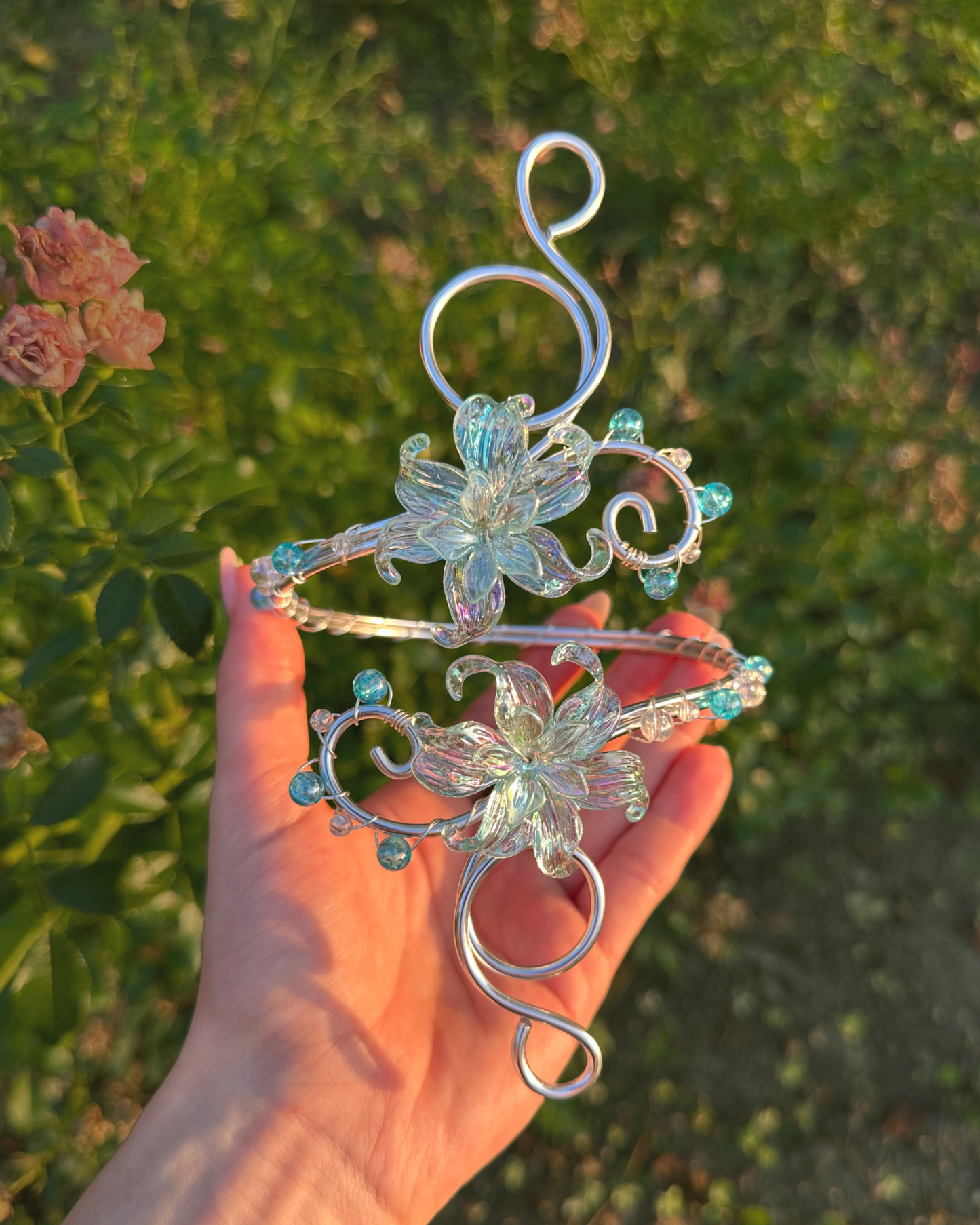 Oberarmreif Silber 'Oksana' – Handgemachter Fairycore Arm Cuff Jewelry