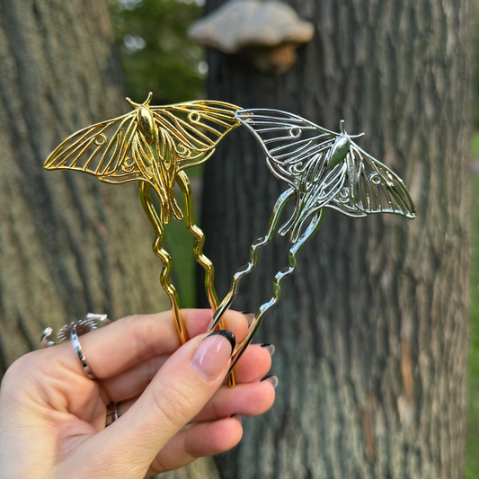 Whimsical Moth Hair Pin 'Katla'