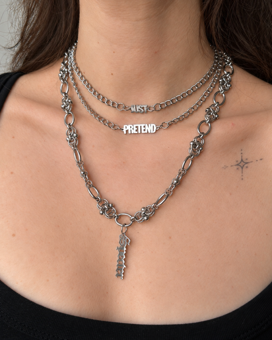 'Just Pretend' Double Choker - Handmade