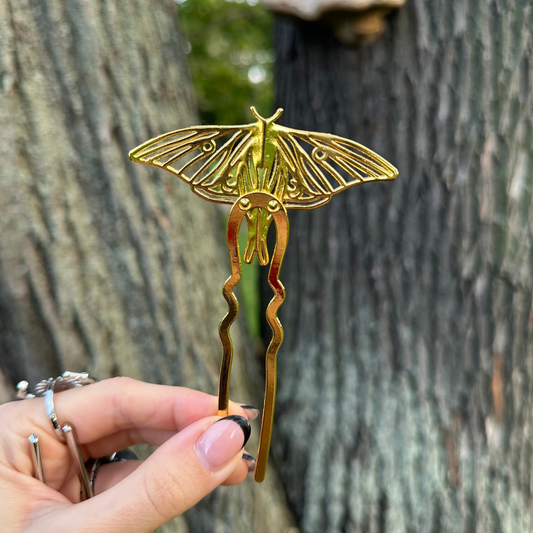 Whimsical Moth Hair Pin 'Katla'