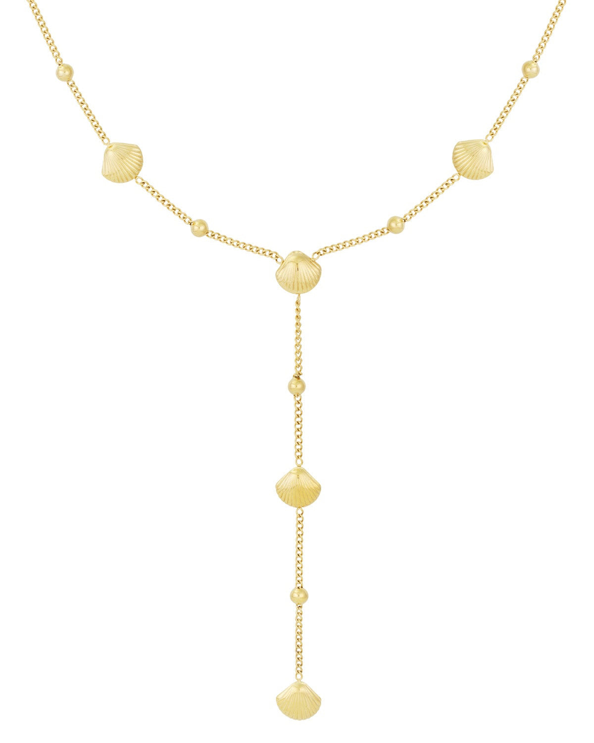 Stainless Steel Seashell Y-necklace