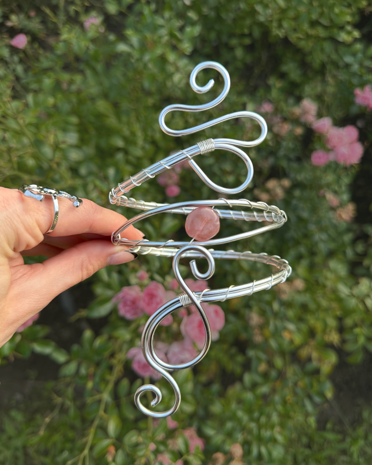 Oberarmreif Silber 'Gracie' – Handgemachter Arm Cuff Jewelry