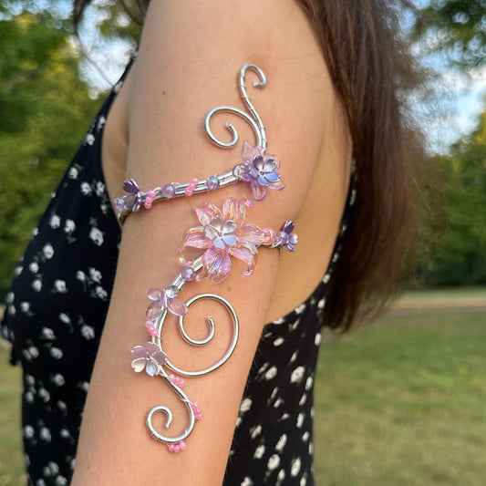 Oberarmreif Silber 'Nicole' – Handgemachter Fairycore Arm Cuff Jewelry