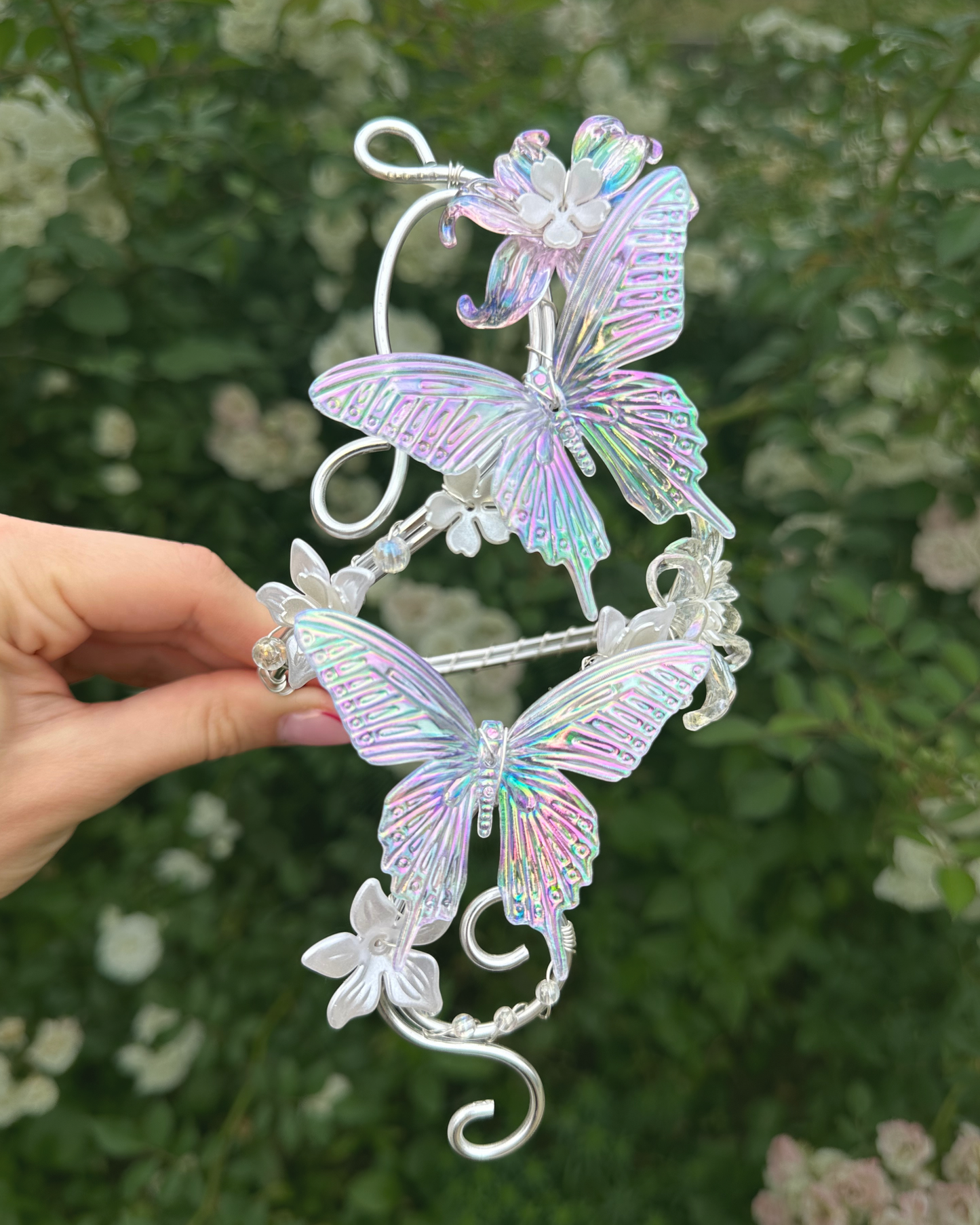 Oberarmreif Silber 'Lilija' – Handgemachter Fairycore Arm Cuff Jewelry