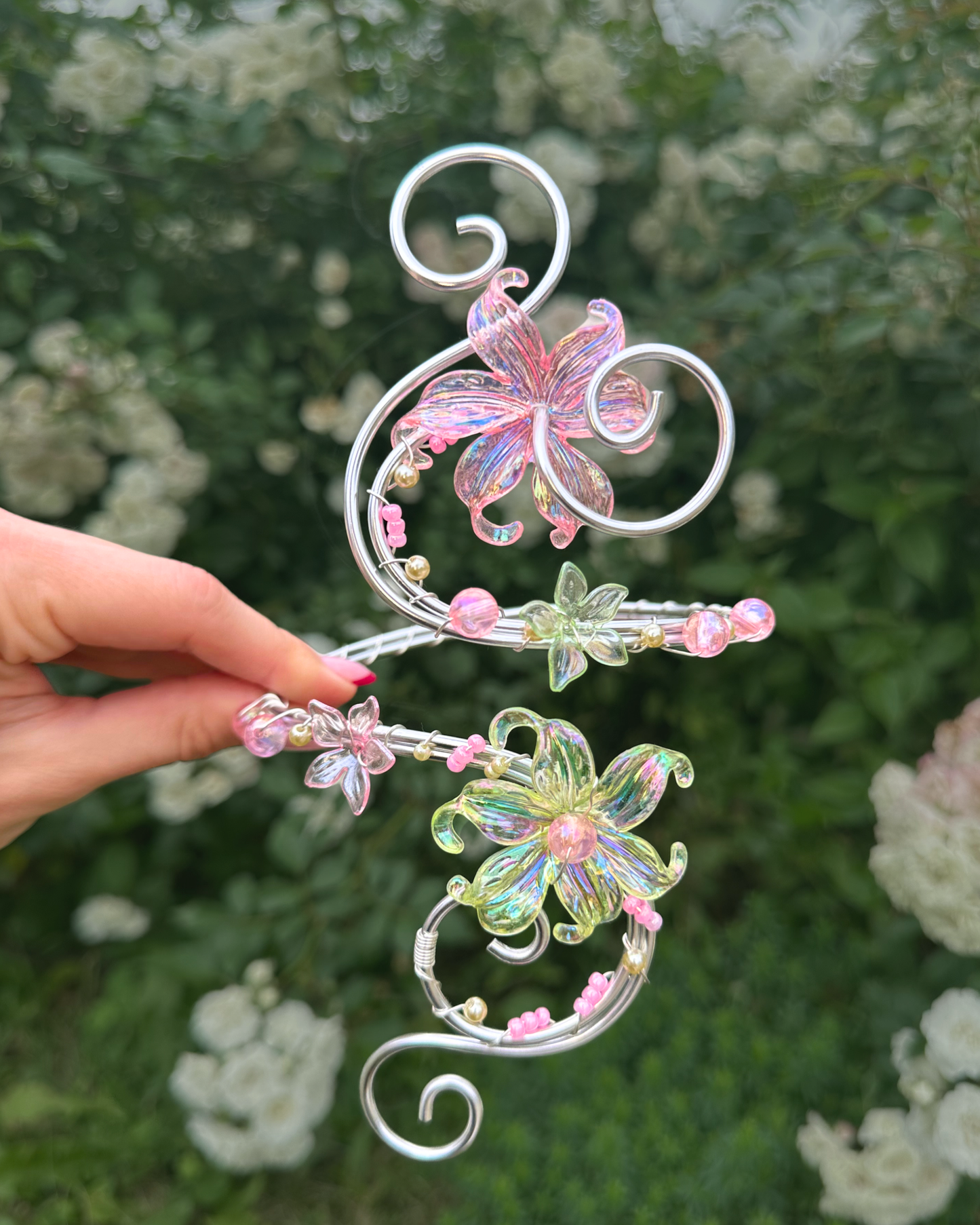 Oberarmreif Silber 'Enija' – Handgemachter Fairycore Arm Cuff Jewelry