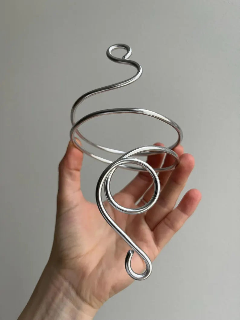Oberarmreif Silber 'Nici' – Handgemachter Minimalistischer Arm Cuff