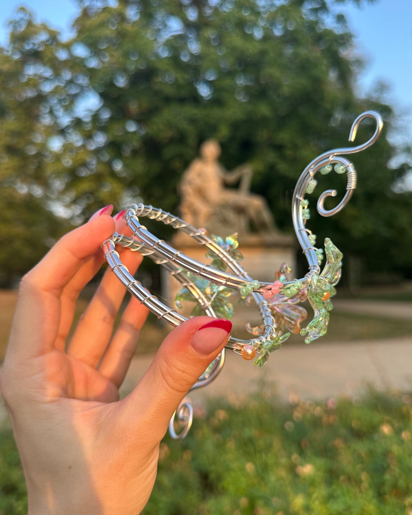 Oberarmreif Silber 'Sam' – Handgemachter Fairycore Arm Cuff
