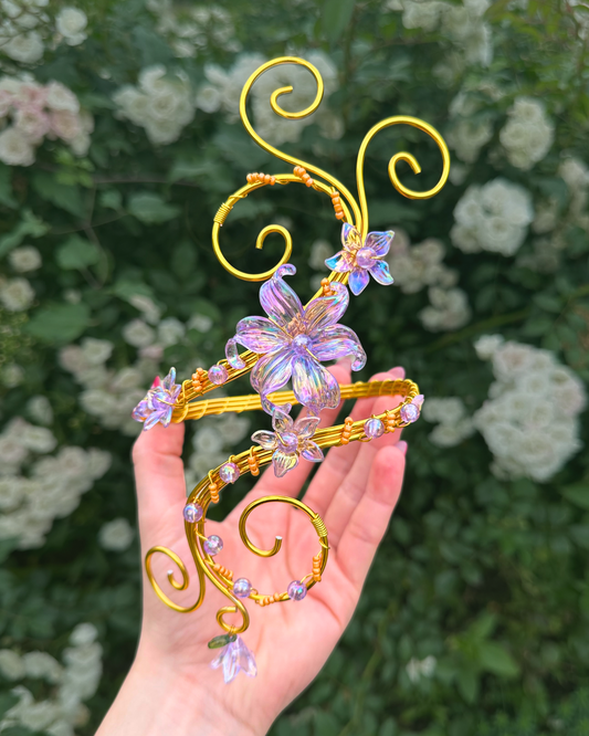 Oberarmreif Gold 'Aija' – Handgemachter Fairycore Arm Cuff Jewelry