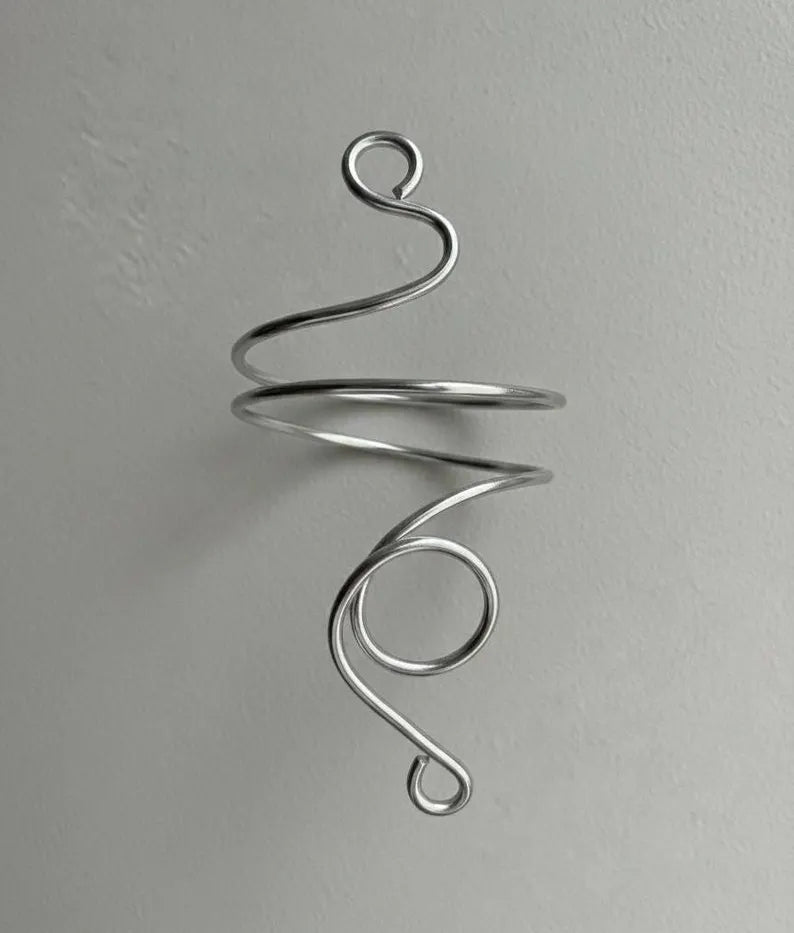 Oberarmreif Silber 'Nici' – Handgemachter Minimalistischer Arm Cuff
