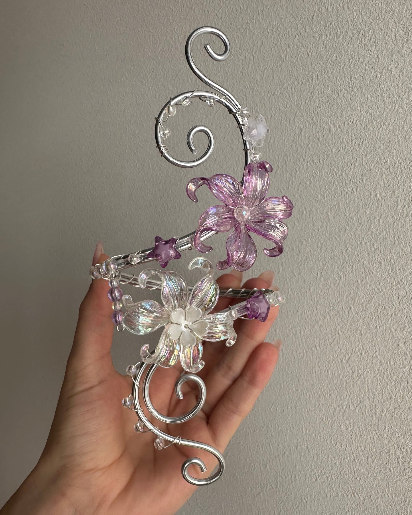 Oberarmreif Silber 'Jordy' – Handgemachter Fairycore Arm Cuff