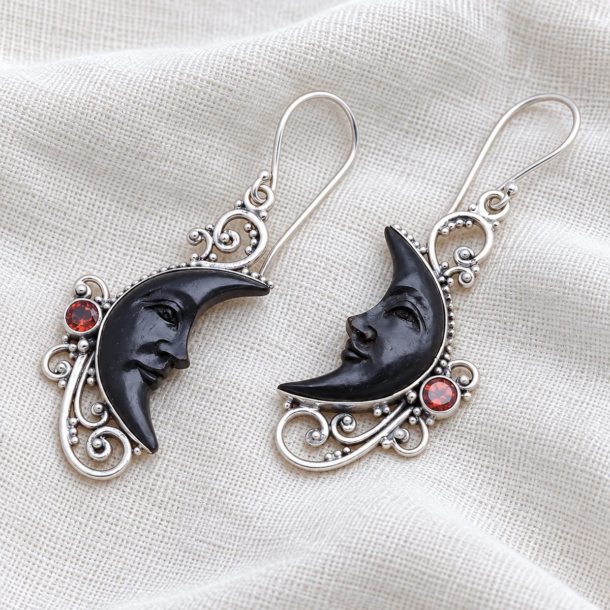 Cosmic Vintage Moon Earrings 'Vala'