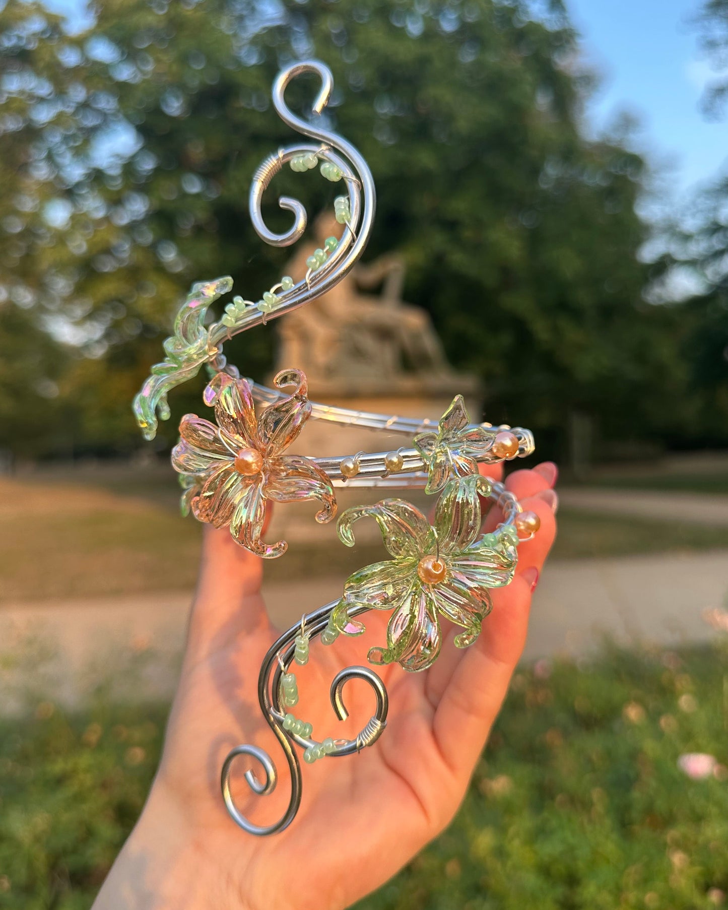Oberarmreif Silber 'Sam' – Handgemachter Fairycore Arm Cuff