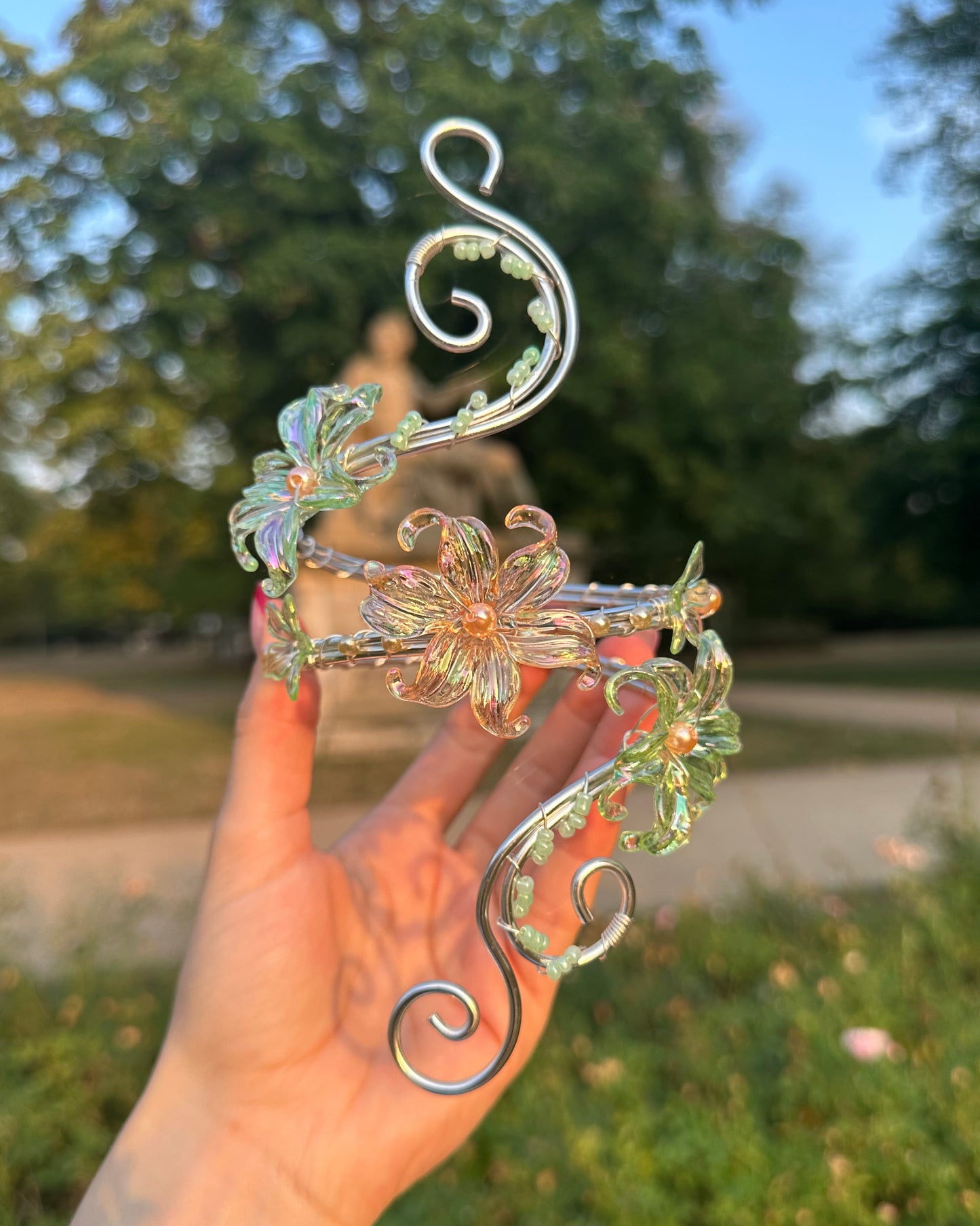 Oberarmreif Silber 'Sam' – Handgemachter Fairycore Arm Cuff