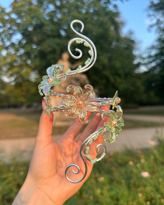 Oberarmreif Silber 'Sam' – Handgemachter Fairycore Arm Cuff