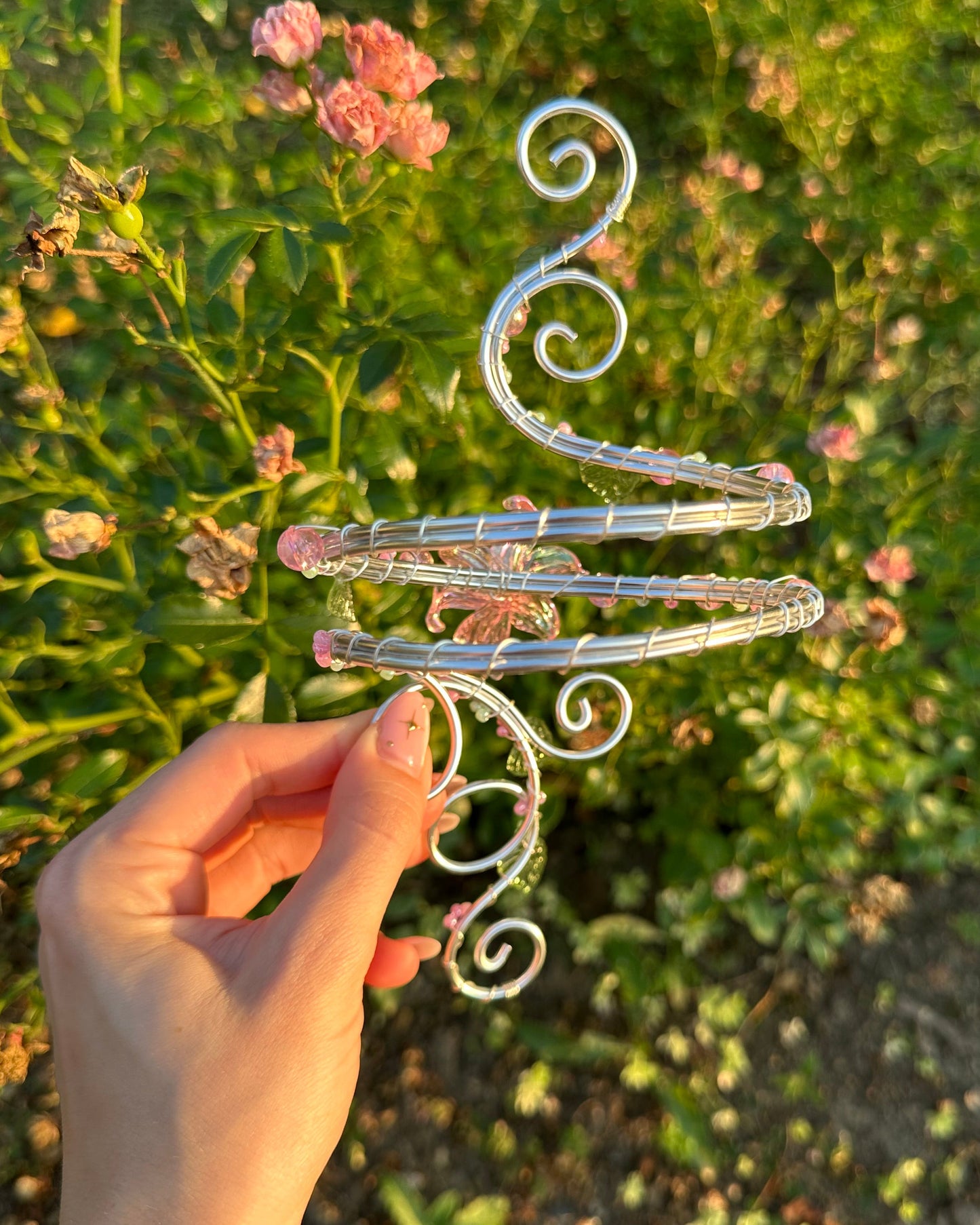 Oberarmreif Silber 'Emile' – Handgemachter Fairycore Arm Cuff