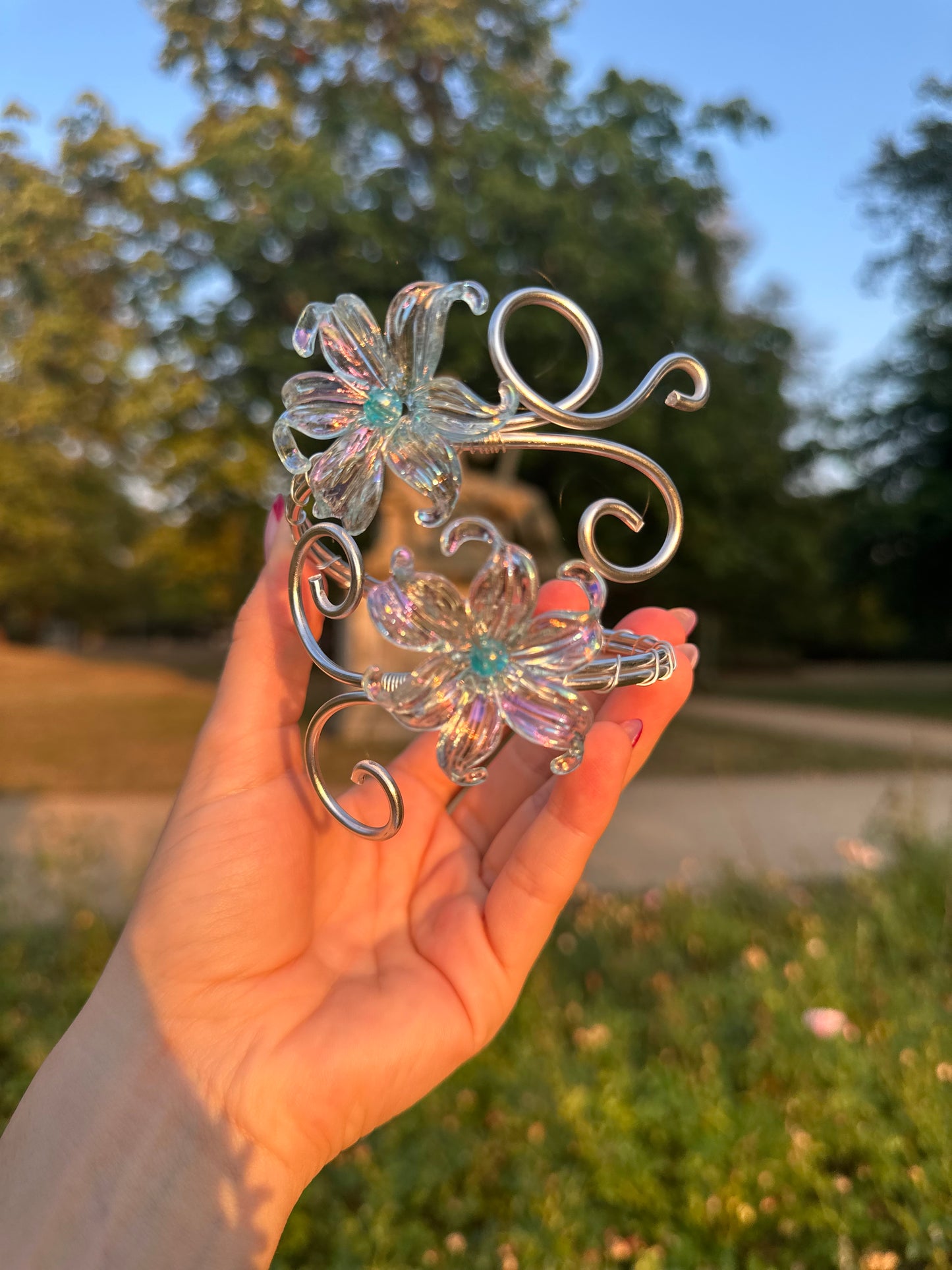 Oberarmreif Silber 'Oceana' – Handgemachter Fairycore Arm Cuff Jewelry