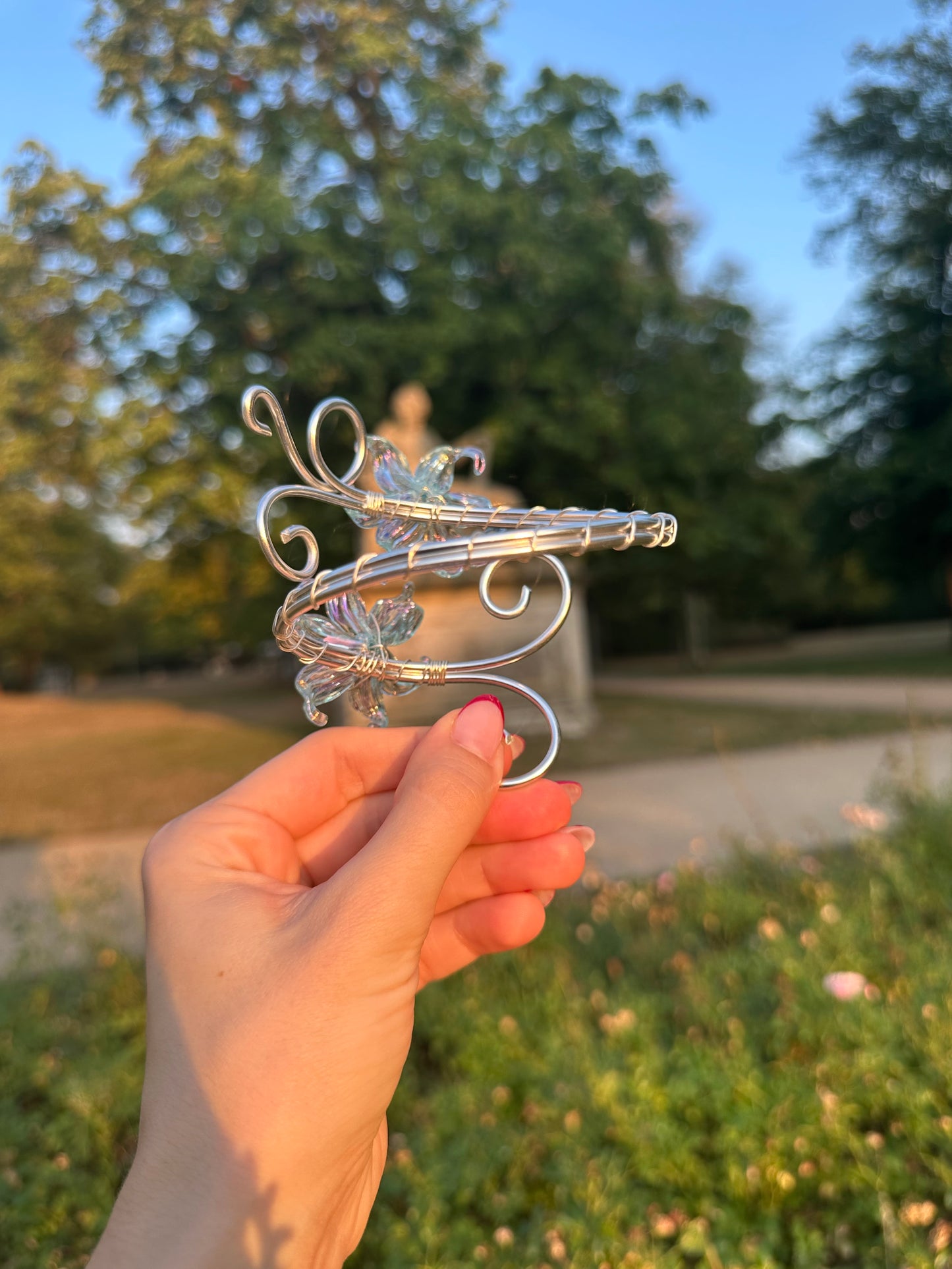 Oberarmreif Silber 'Oceana' – Handgemachter Fairycore Arm Cuff Jewelry