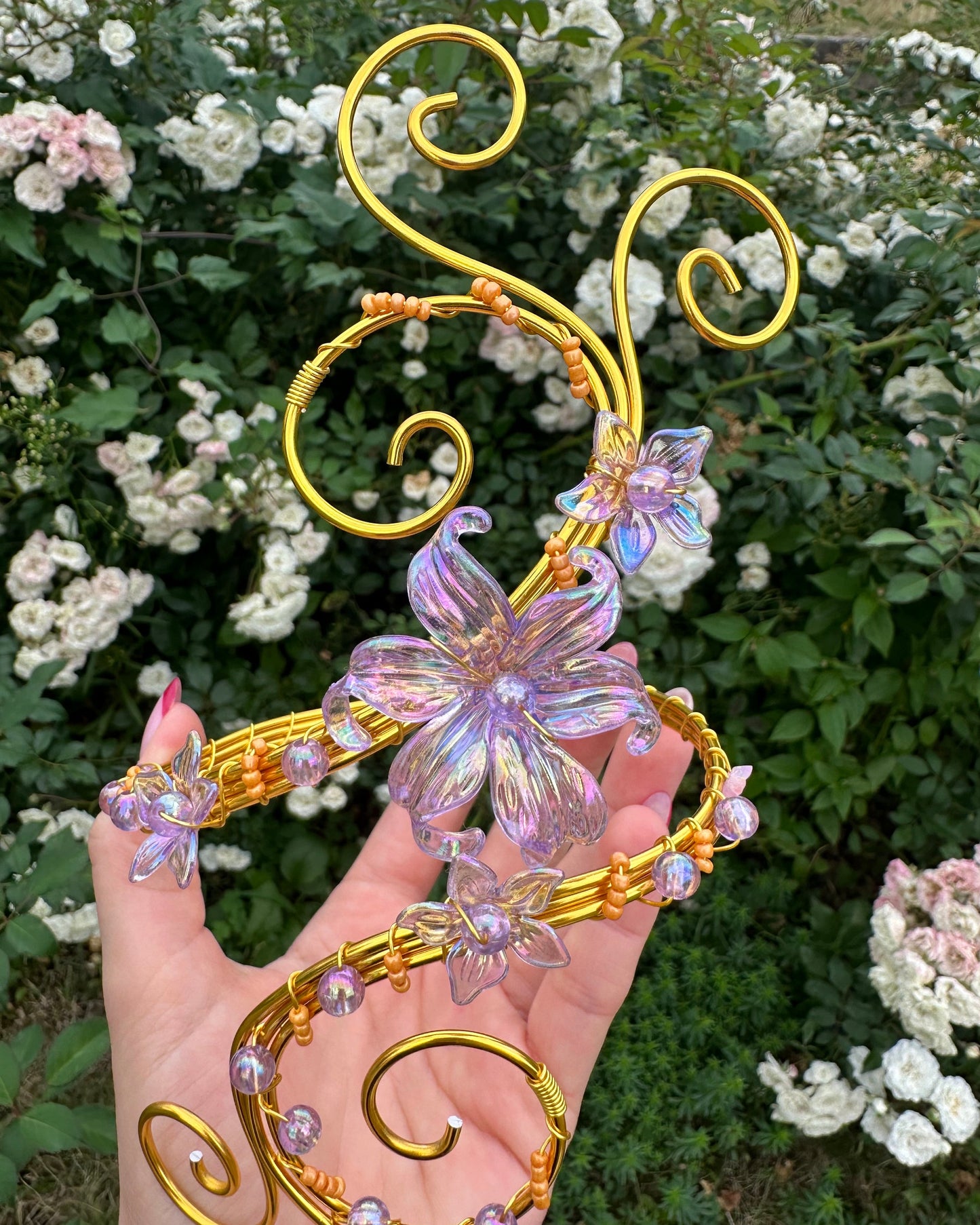 Oberarmreif Gold 'Aija' – Handgemachter Fairycore Arm Cuff Jewelry