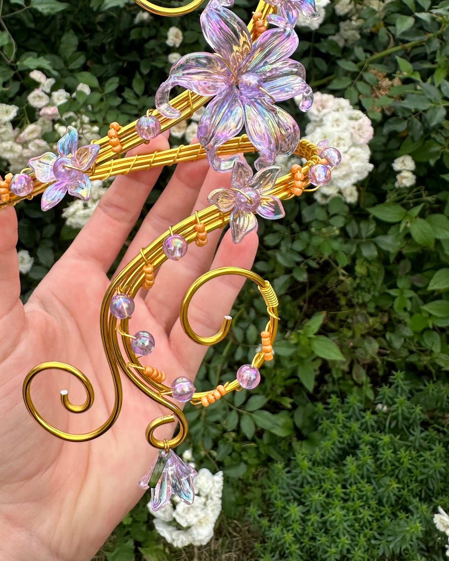 Oberarmreif Gold 'Aija' – Handgemachter Fairycore Arm Cuff Jewelry