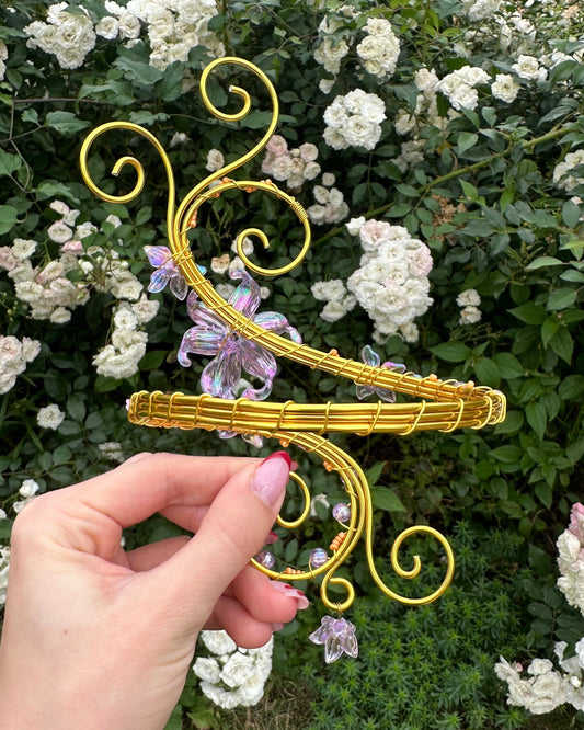 Oberarmreif Gold 'Aija' – Handgemachter Fairycore Arm Cuff Jewelry