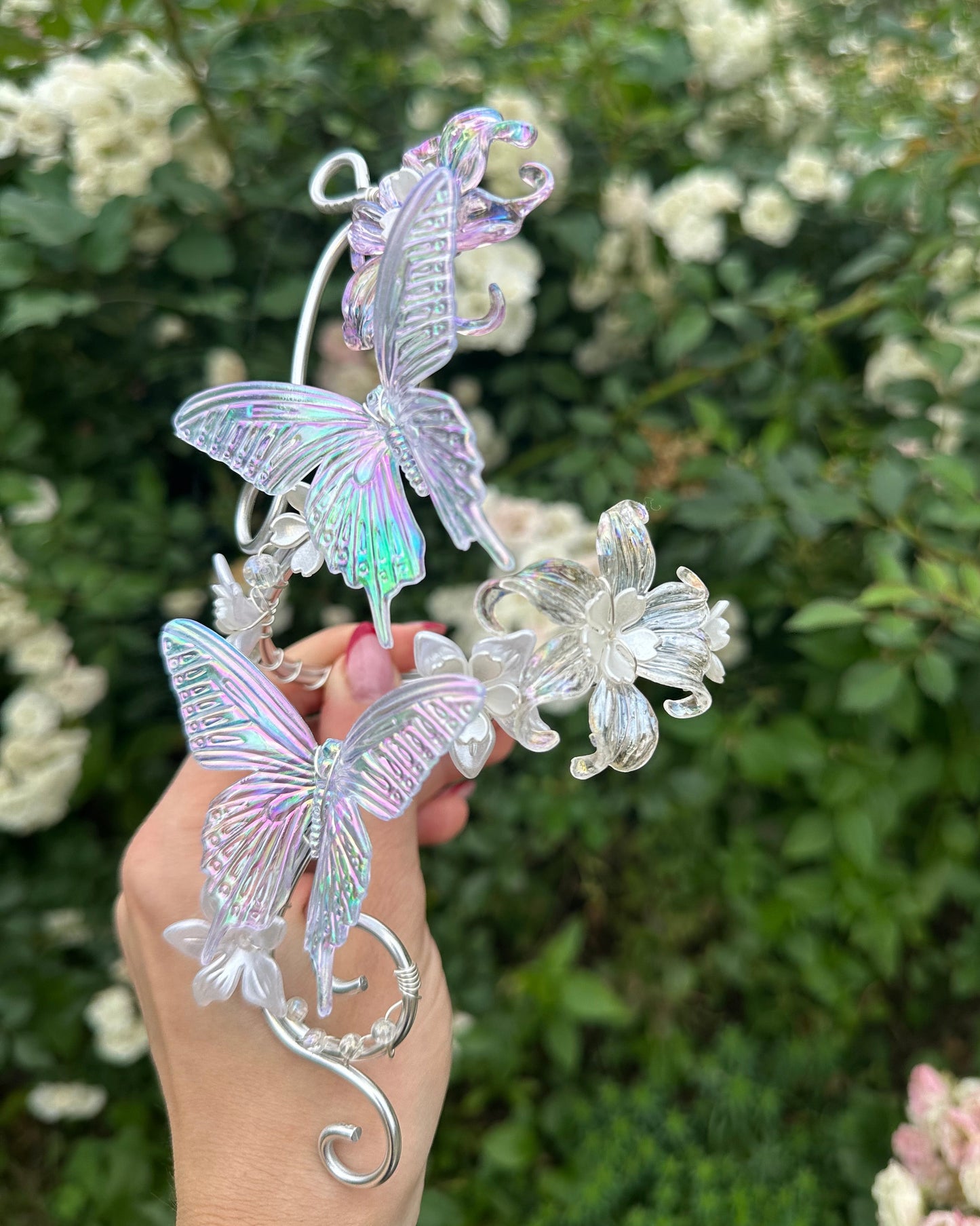 Oberarmreif Silber 'Lilija' – Handgemachter Fairycore Arm Cuff Jewelry