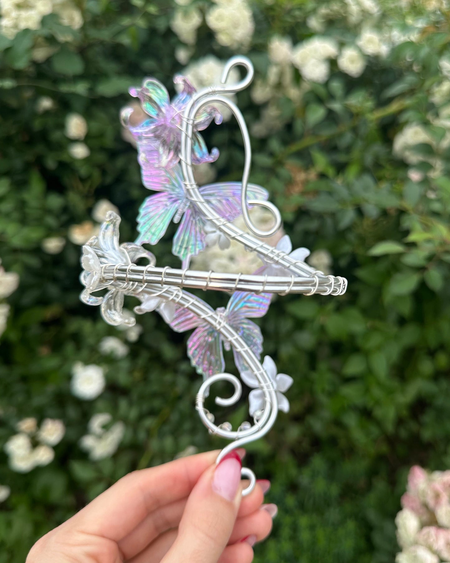 Oberarmreif Silber 'Lilija' – Handgemachter Fairycore Arm Cuff Jewelry