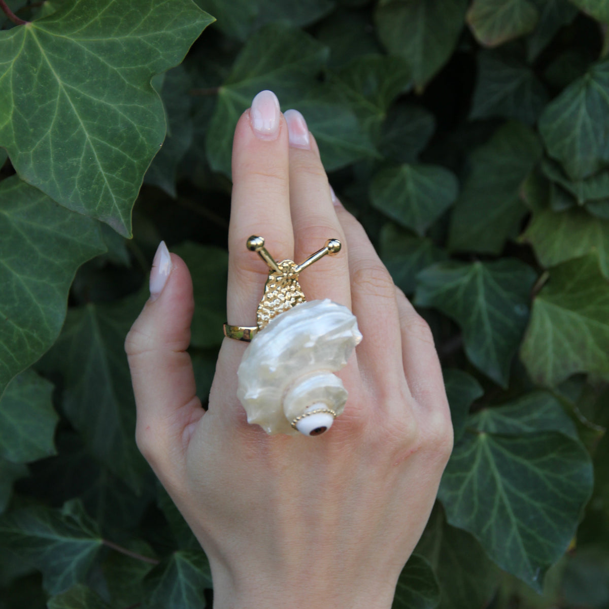 Golden Snail Ring 'Garden Hermit'