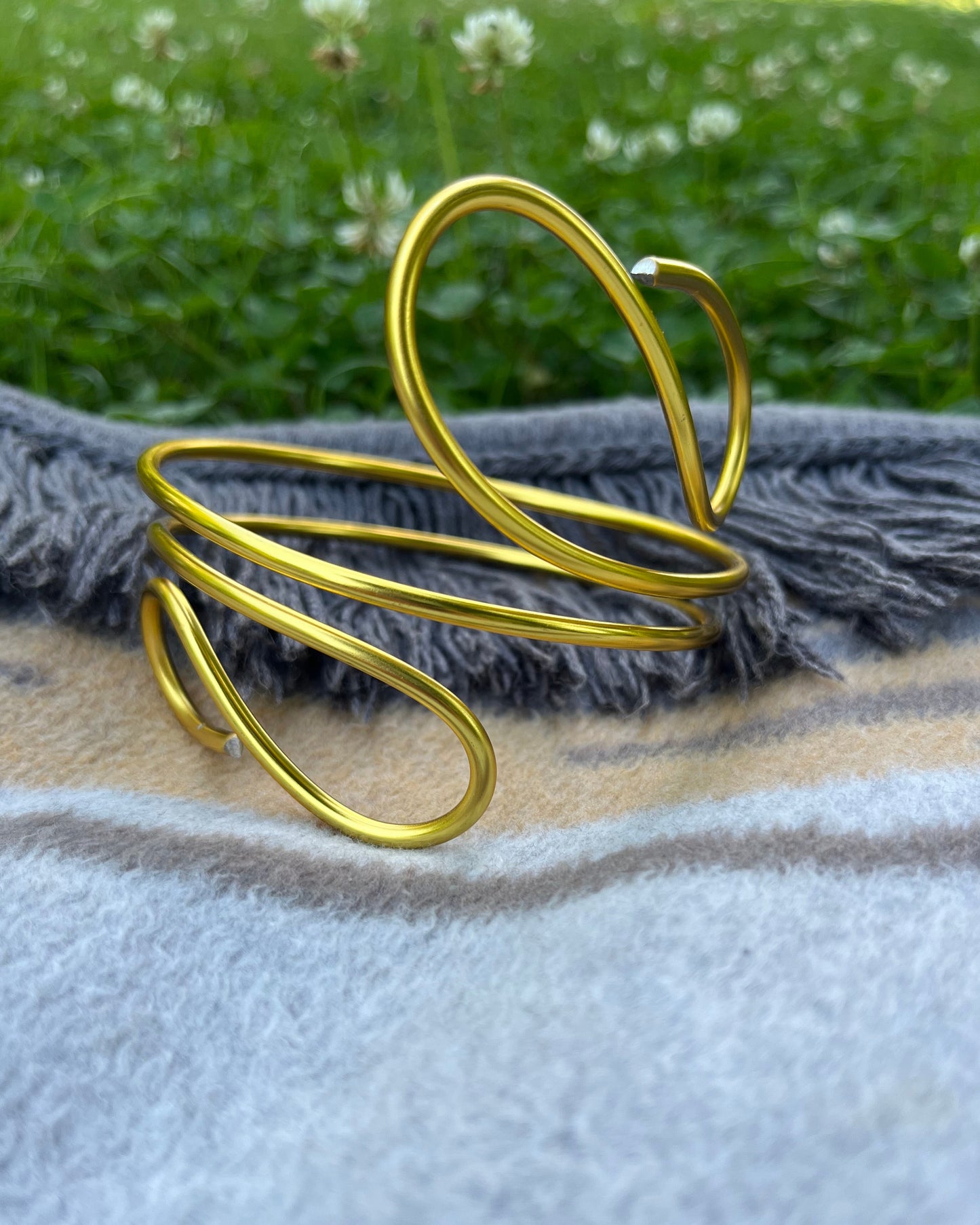 Golden Upper Arm Bangle 'Avril'