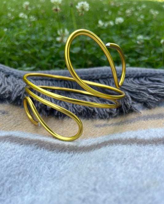 Golden Upper Arm Bangle 'Avril'