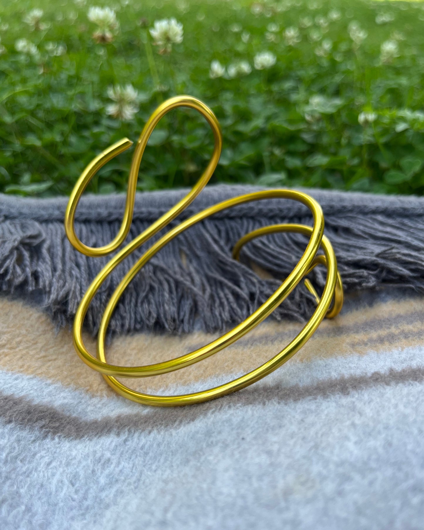 Golden Upper Arm Bangle 'Avril'