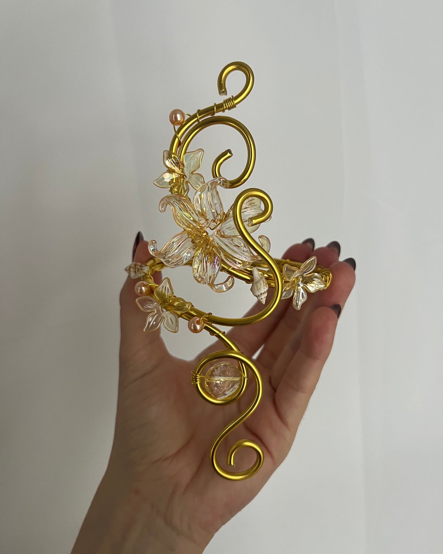 Oberarmreif Gold 'Mary' – Handgemachter Fairycore Arm Cuff Jewelry