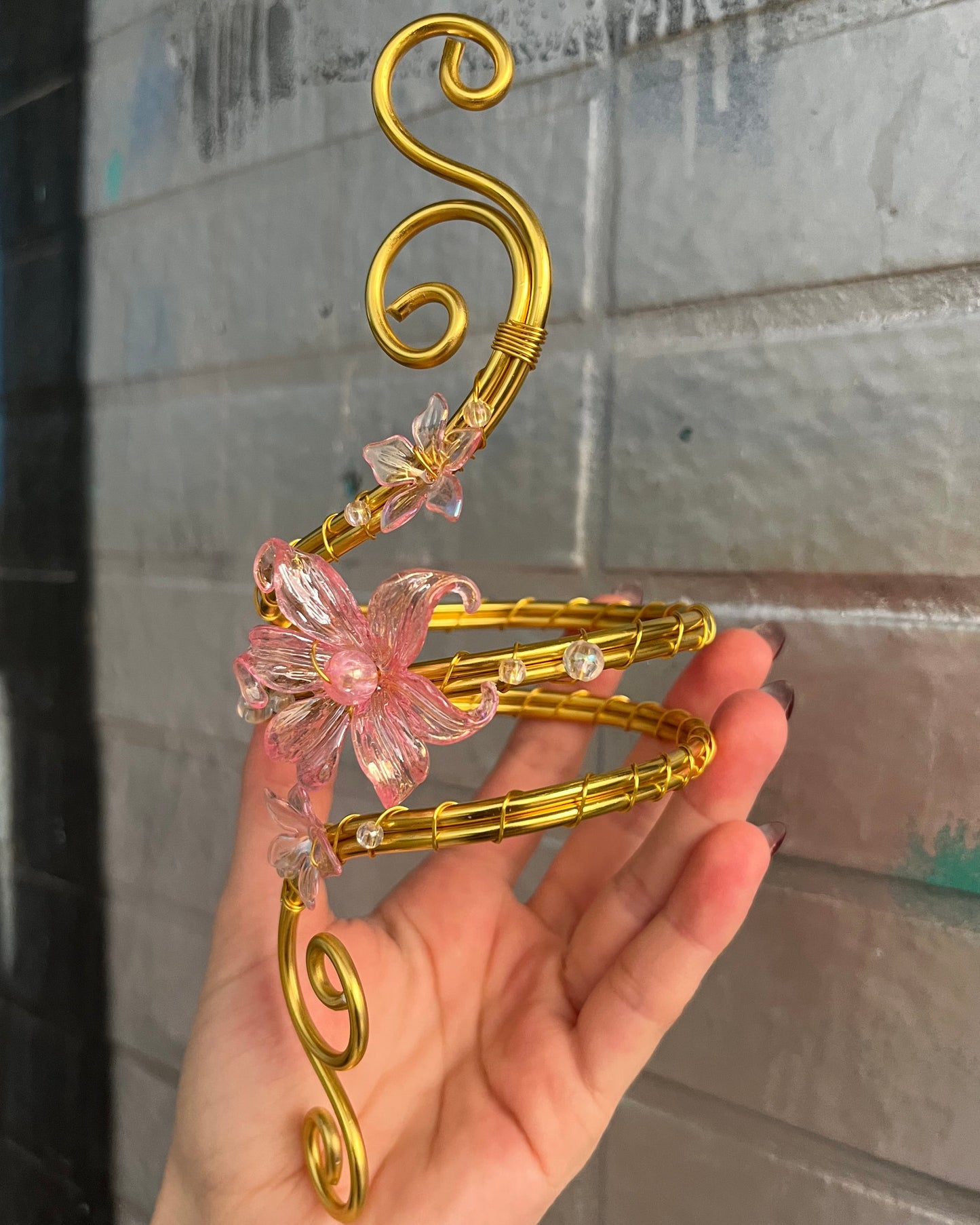 Oberarmreif Gold 'Luna' – Handgemachter Fairycore Arm Cuff Jewelry