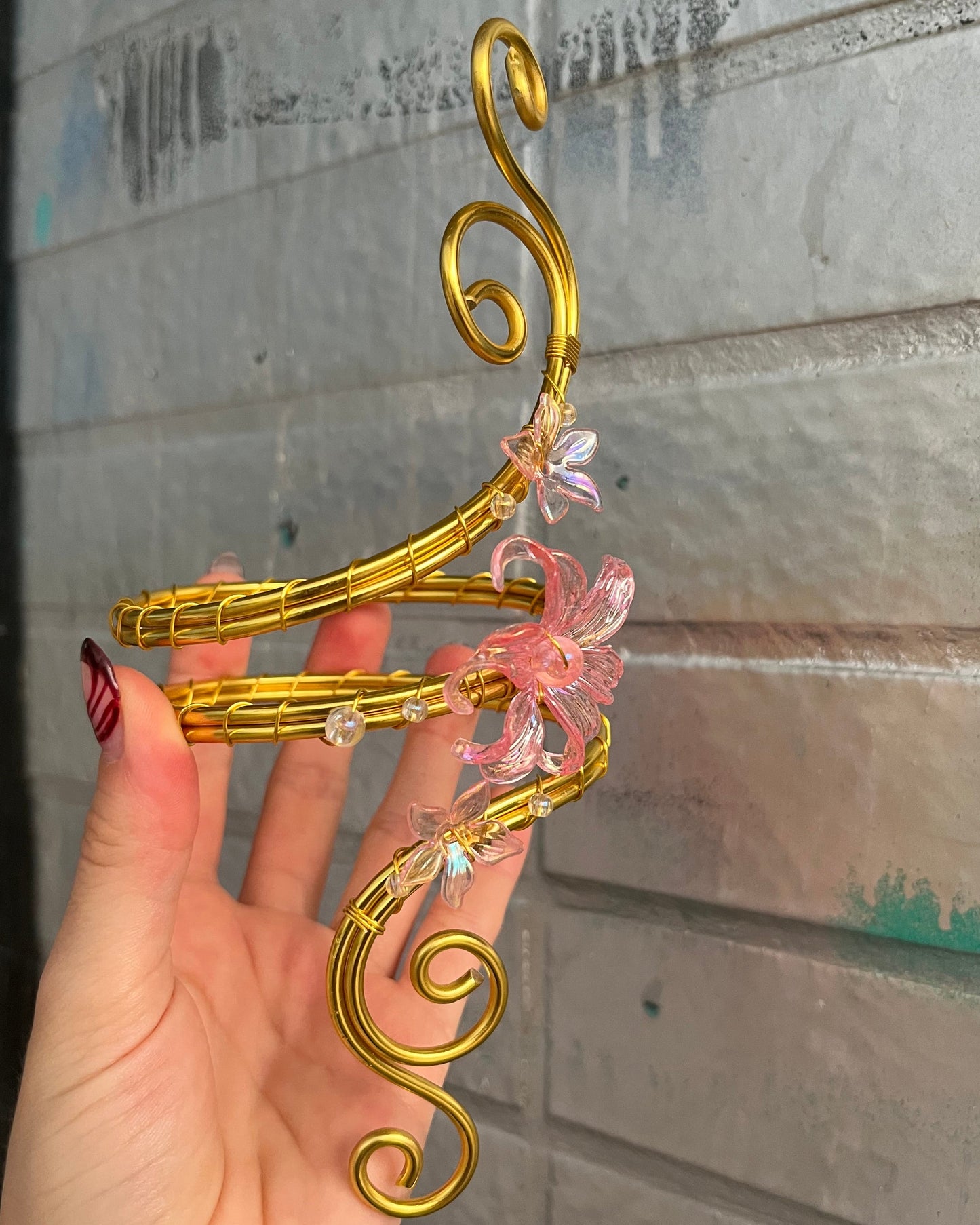 Oberarmreif Gold 'Luna' – Handgemachter Fairycore Arm Cuff Jewelry