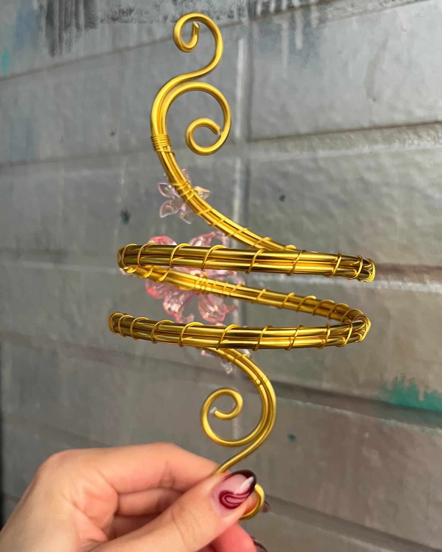 Oberarmreif Gold 'Luna' – Handgemachter Fairycore Arm Cuff Jewelry