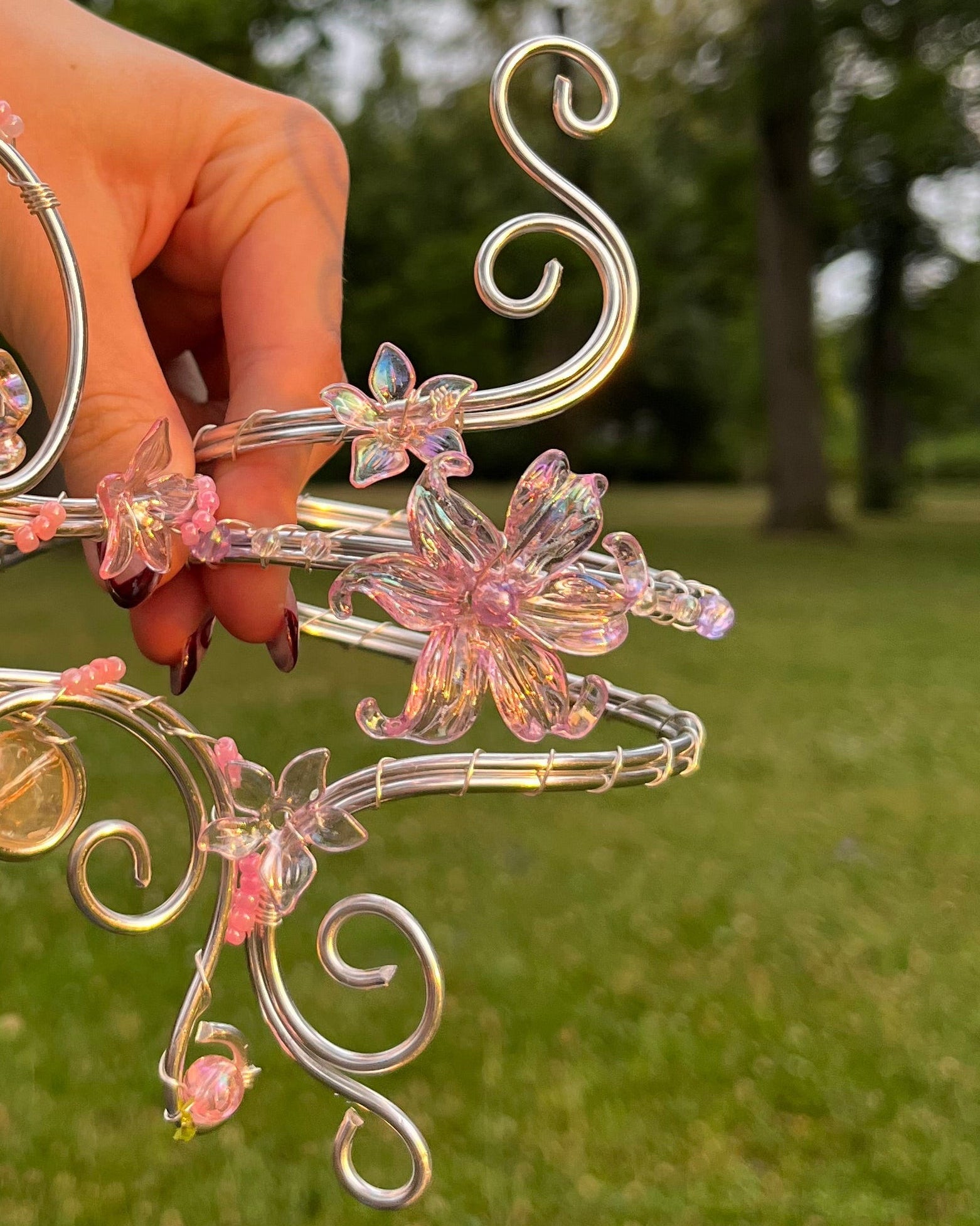 Silver Wire Wrapping Arm Cuff Jewelry