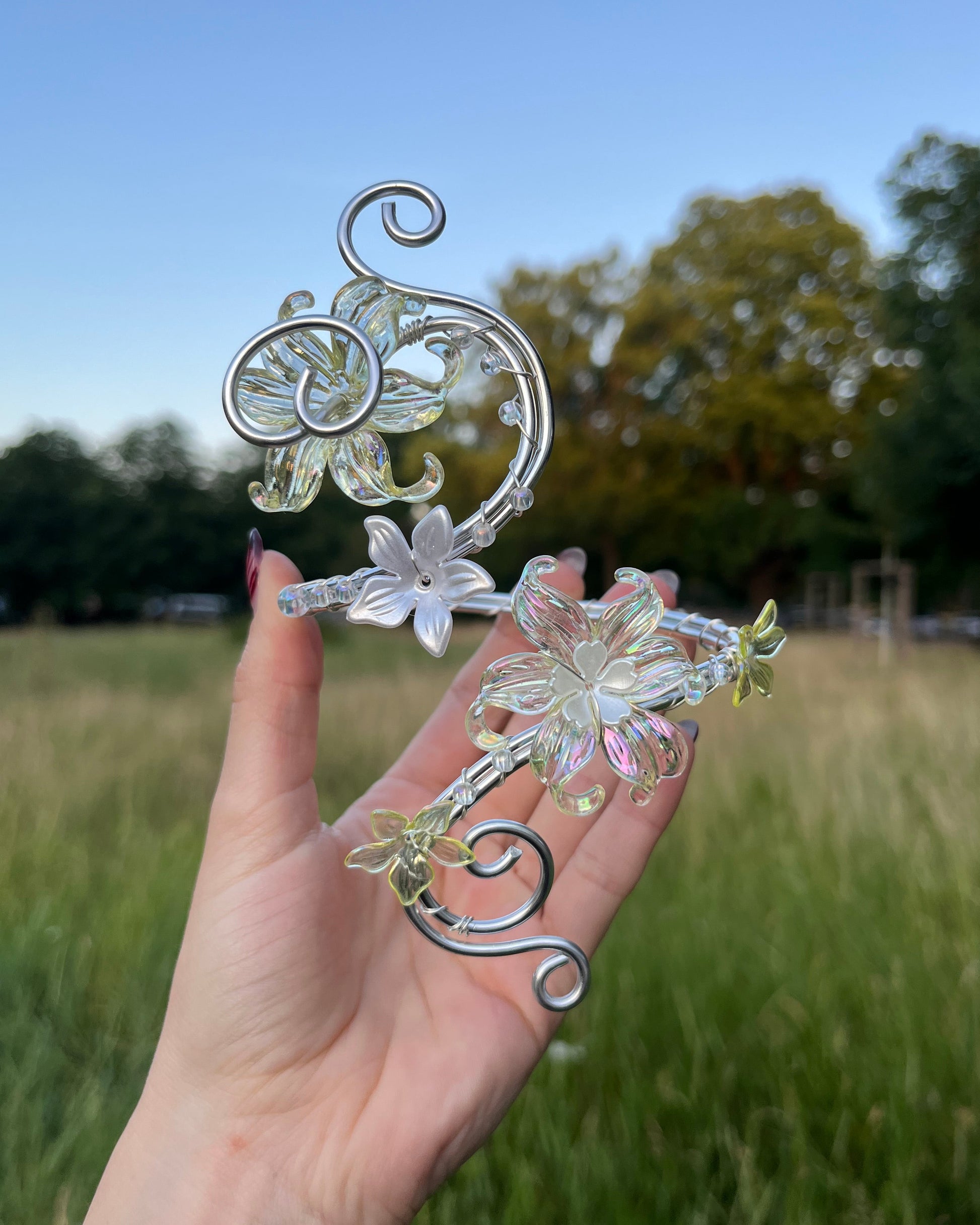 Handmade Silver Arm Cuff Jewelry made from wire