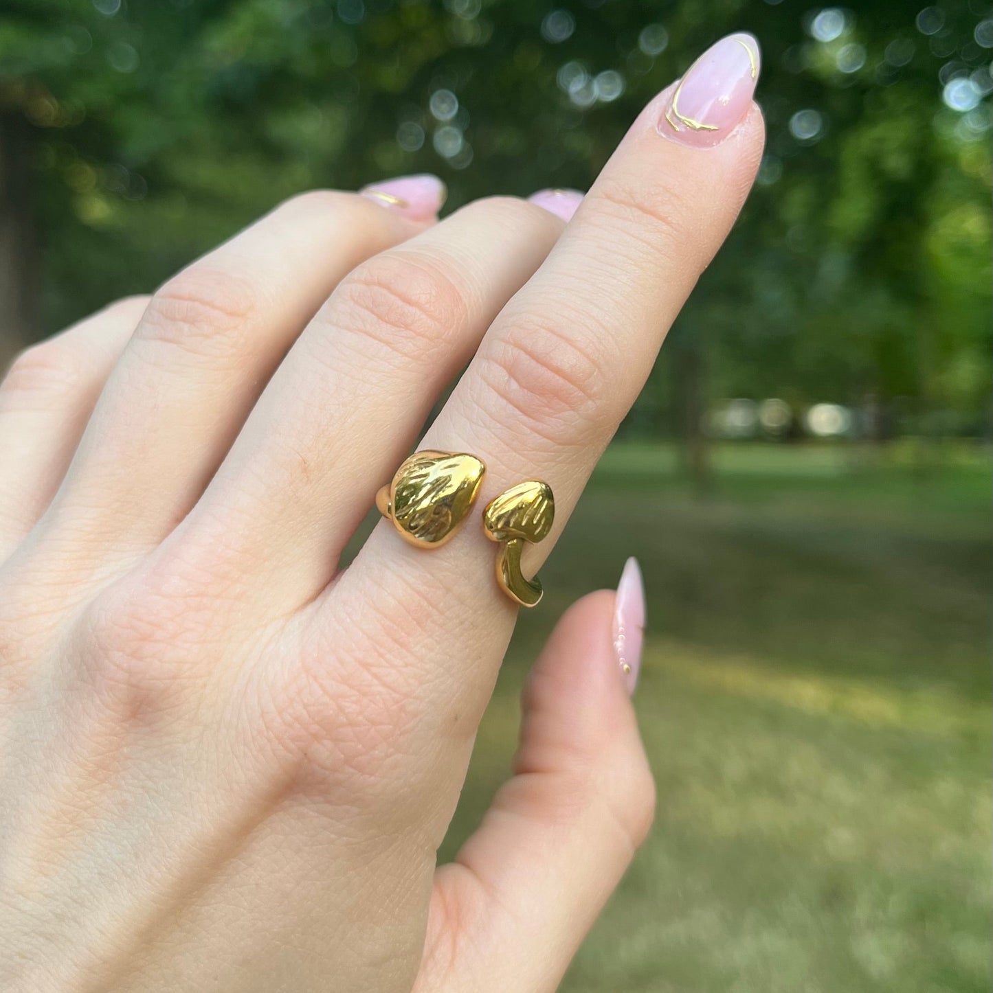 Darling Mushroom Ring 18K Gold Plated