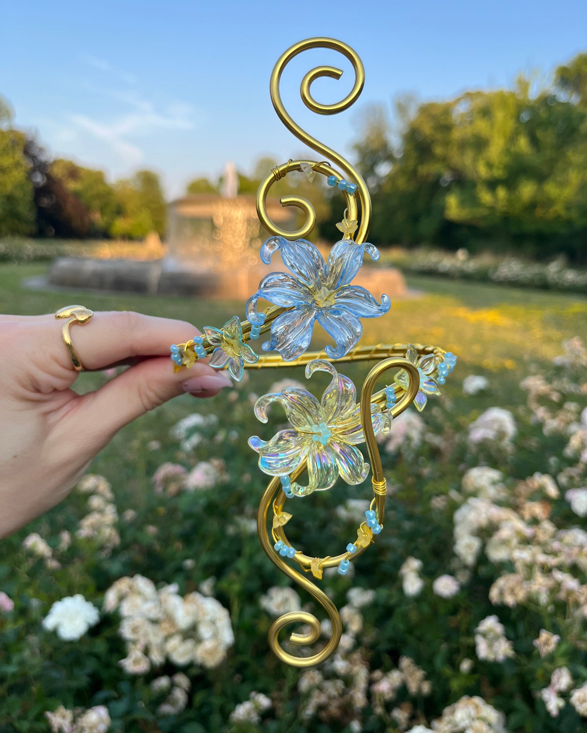 Gold Whimsy Arm Cuff Jewelryx made from Wire