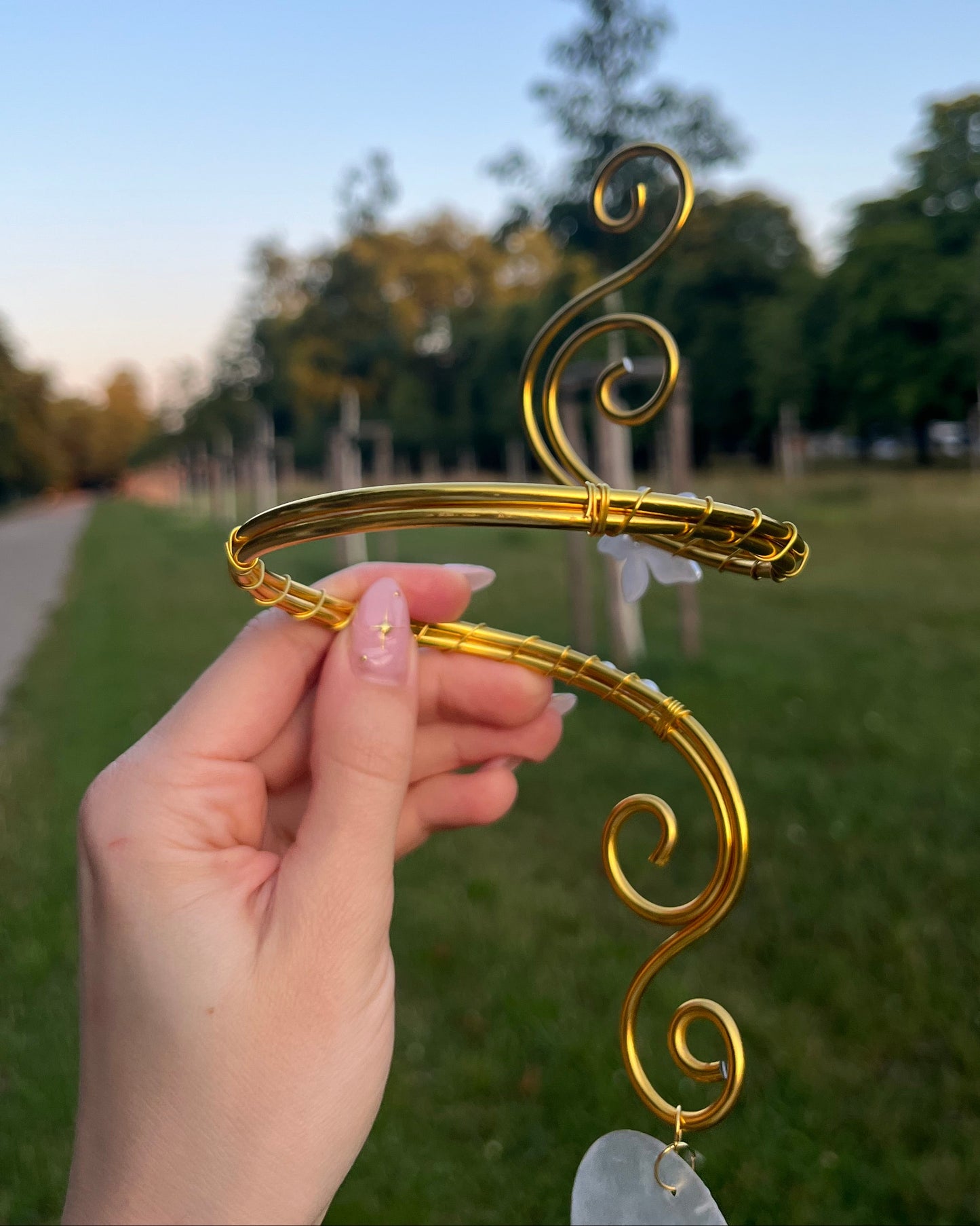 Oberarmreif Gold 'Pearl' – Handgemachter Fairycore Arm Cuff Jewelry