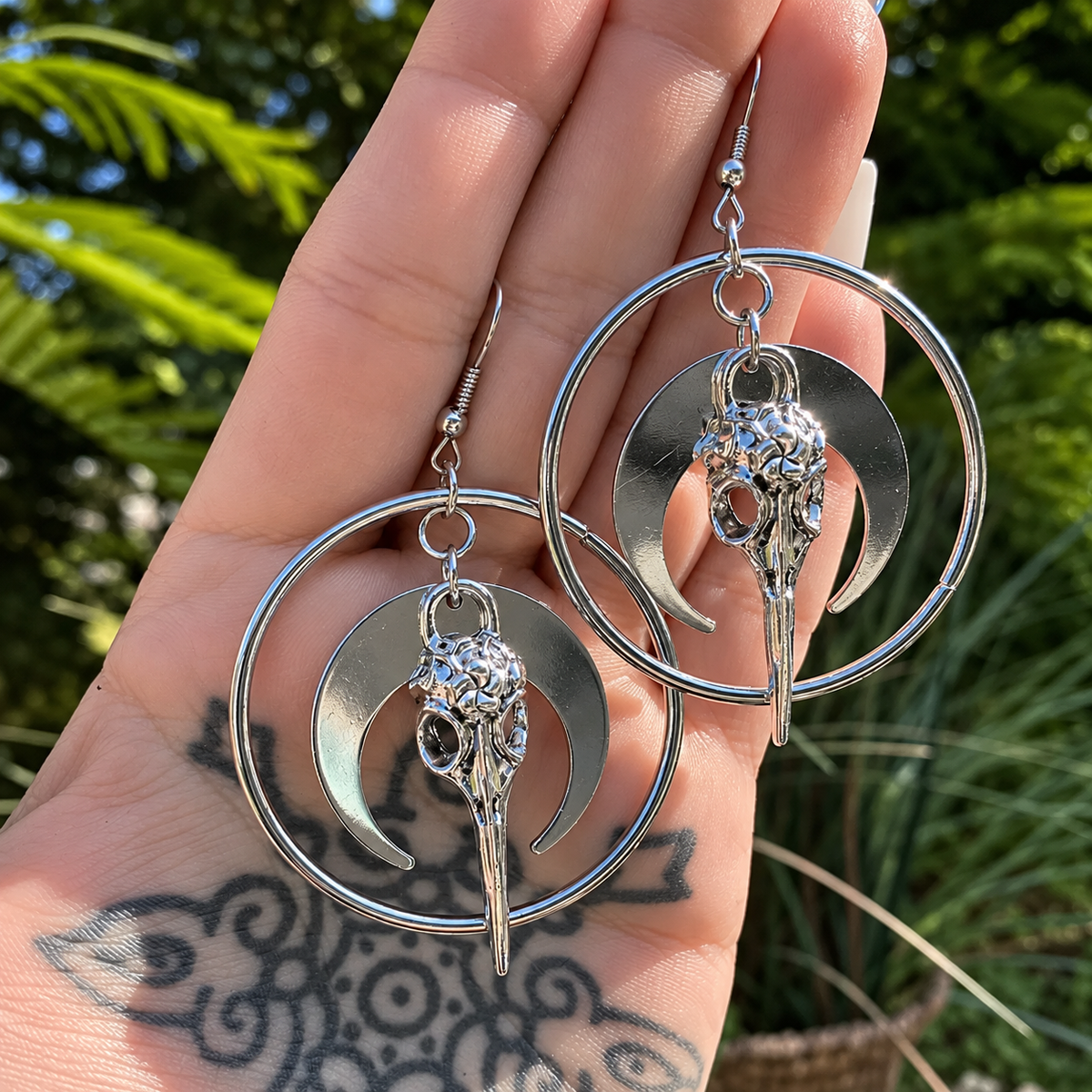 Handmade Witchcore Stainless Steel Earrings 'Shane'