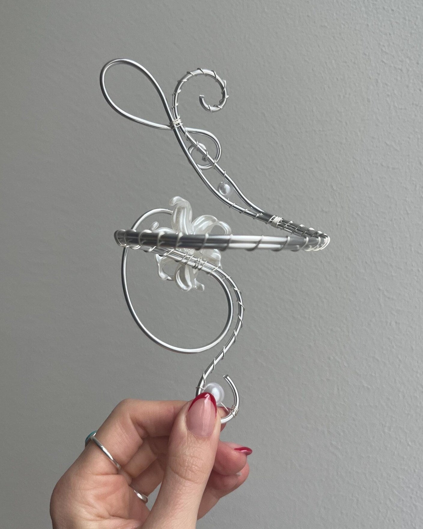 Oberarmreif Silber 'Sophia' – Handgemachter Fairycore Arm Cuff